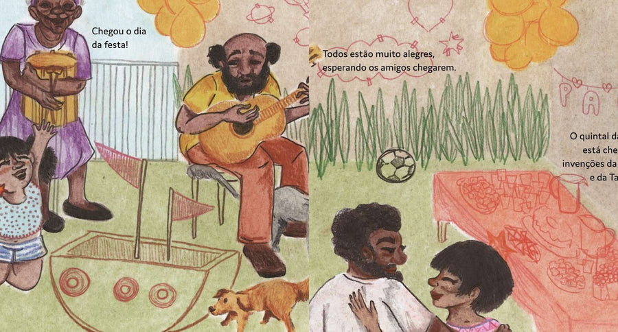 Ilustração do livro A festa inventada da Luara