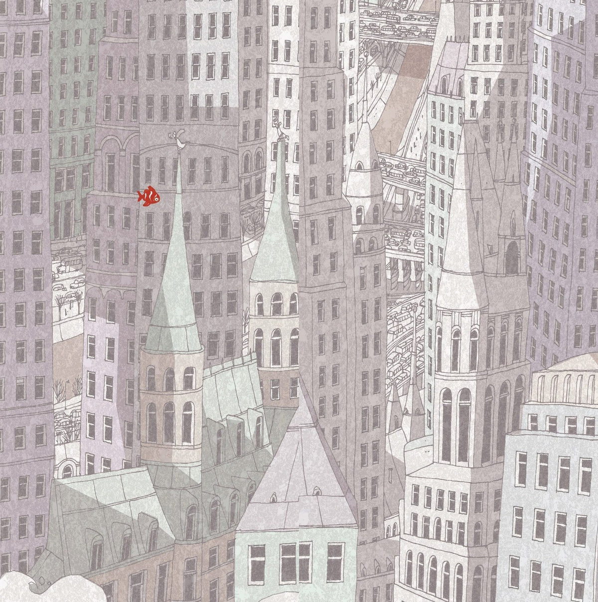 Ilustração do livro A velha história do peixinho que morreu afogado