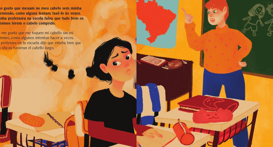 Ilustração do livro Huáscar, seus cabelos e as raízes