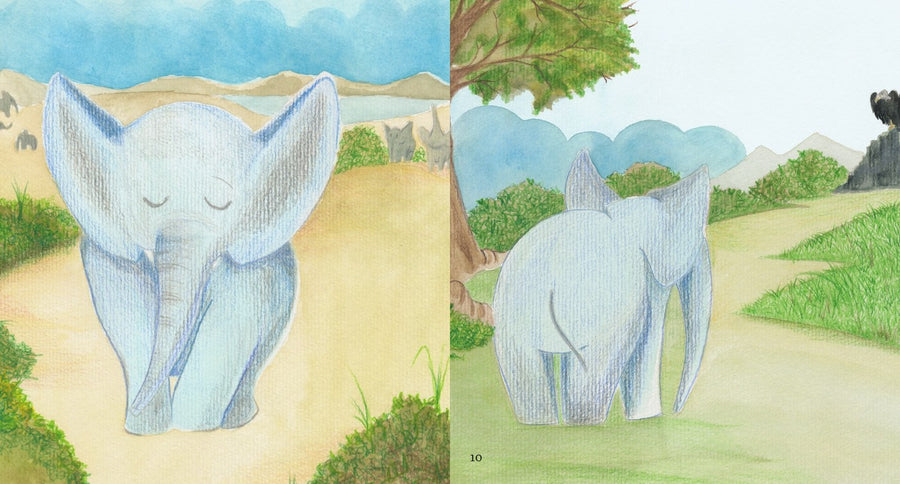 Ilustração do livro O elefante e o urubu