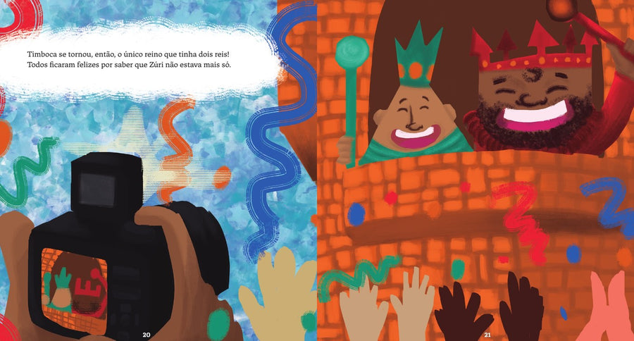 Ilustração do livro O rei que nasceu quadrado