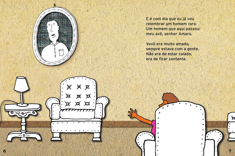 Ilustração do livro O vovô que virou rio