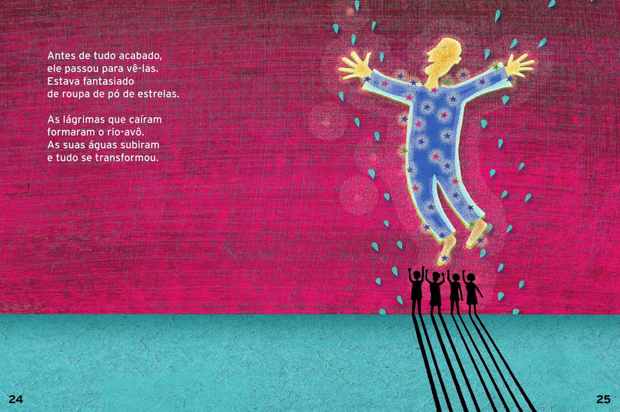 Ilustração do livro O vovô que virou rio