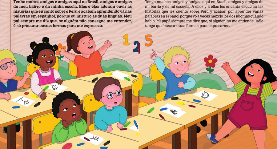 Ilustração do livro Sobre lhamas, choclos e montanhas