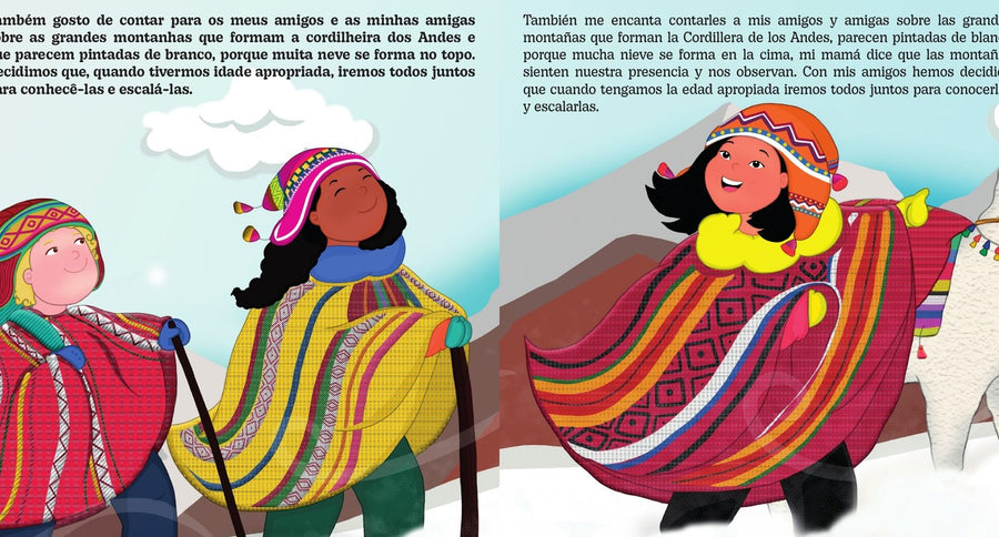 Ilustração do livro Sobre lhamas, choclos e montanhas
