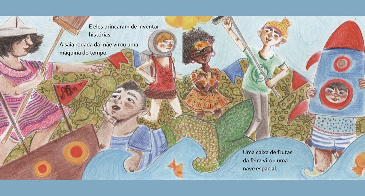 Ilustração do livro A festa inventada da Luara
