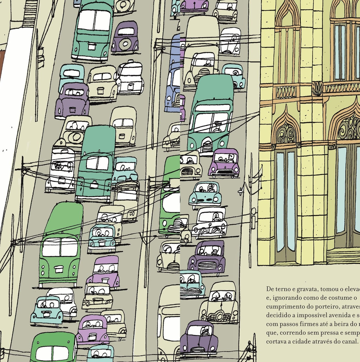 Ilustração do livro A velha história do peixinho que morreu afogado