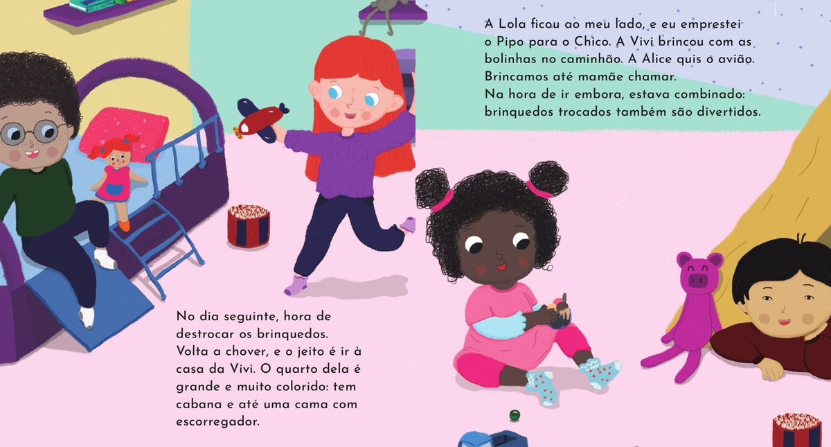 Ilustração do livro Brinquedos trocados