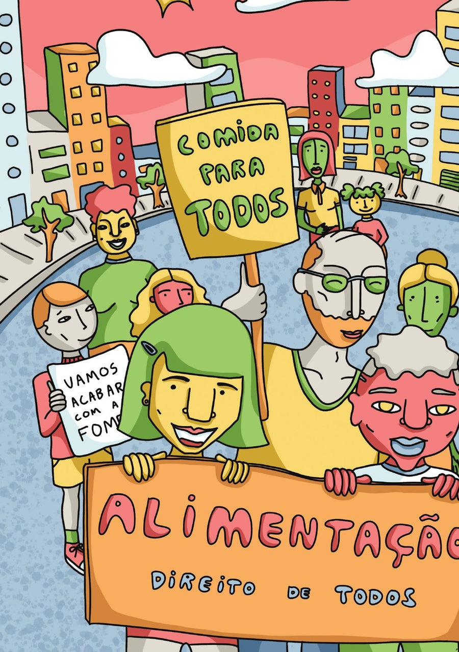 Ilustração do livro Comer direito é um direito!