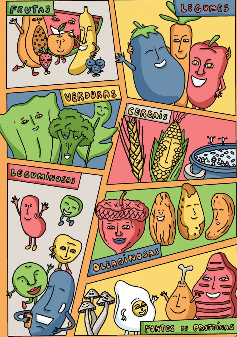Ilustração do livro Comer direito é um direito!