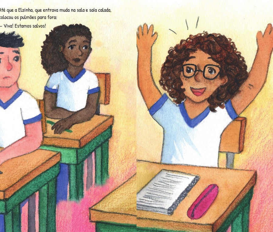 Ilustração do livro Dayana Luz e a aula de redação