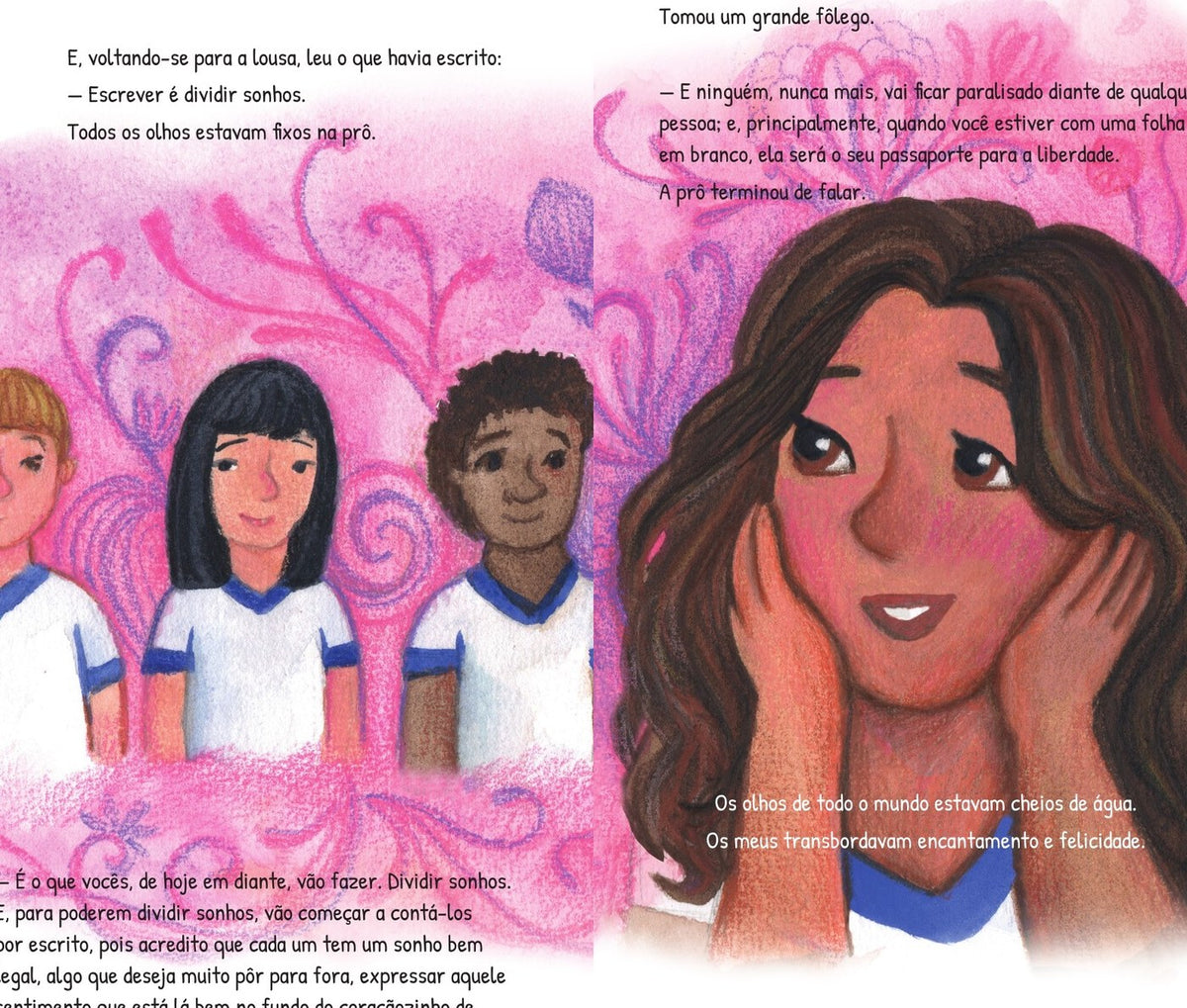Ilustração do livro Dayana Luz e a aula de redação