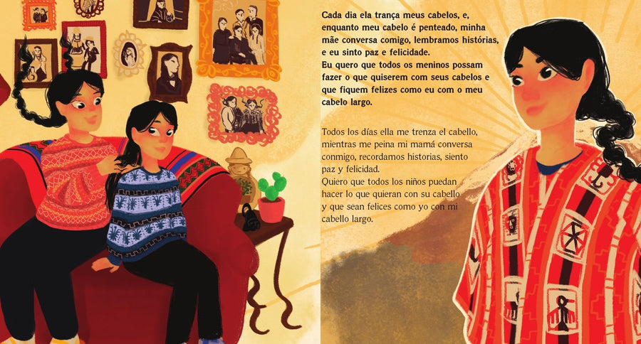 Ilustração do livro Huáscar, seus cabelos e as raízes