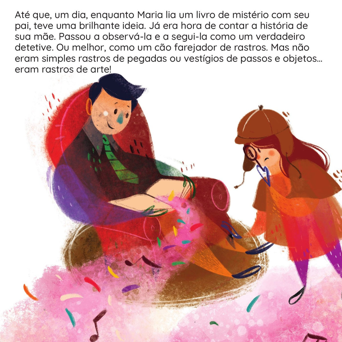 Ilustração do livro Minha mãe também faz arte