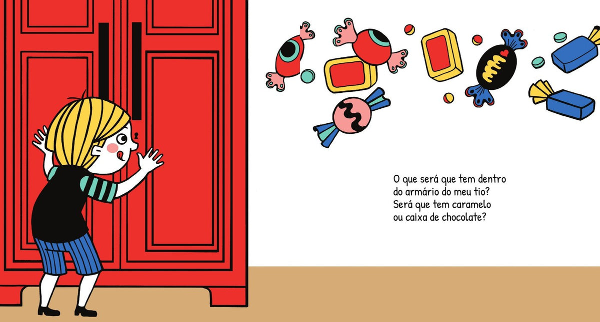 Ilustração do livro Mistério preso no armário