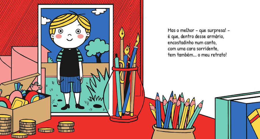 Ilustração do livro Mistério preso no armário