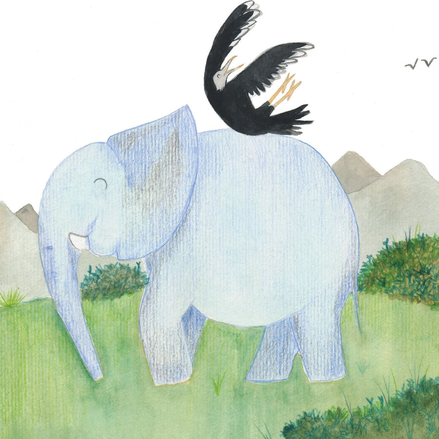 Ilustração do livro O elefante e o urubu