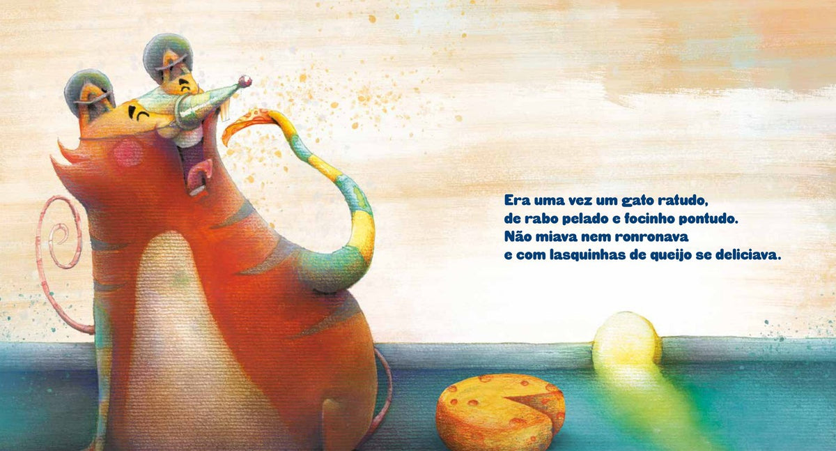 Ilustração do livro O gato ratudo e o rato gatudo