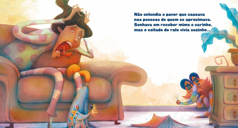 Ilustração do livro O gato ratudo e o rato gatudo
