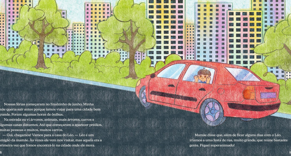 Ilustração do livro O guarda-roupa de todas as cores