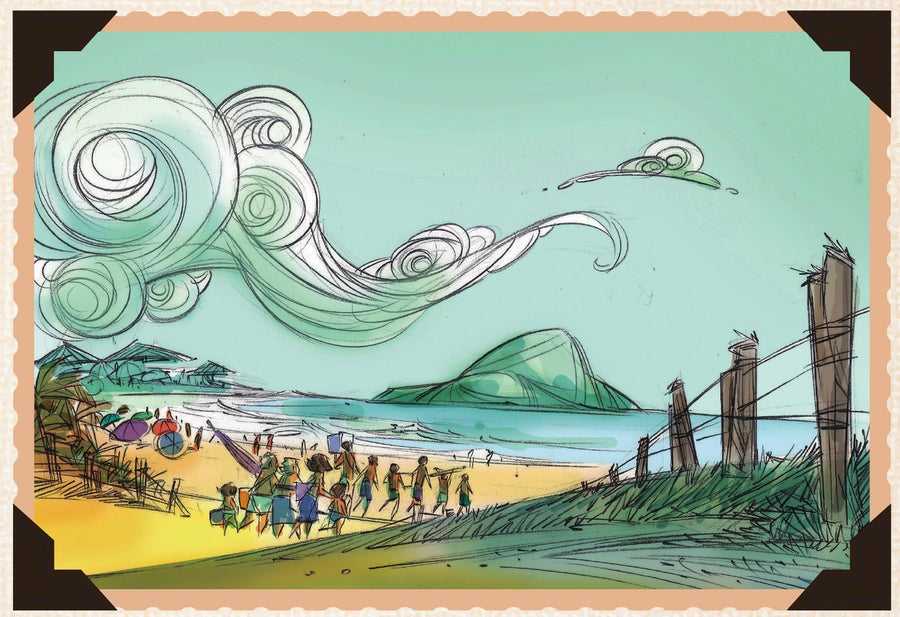 Ilustração do livro O menino que parou o tempo
