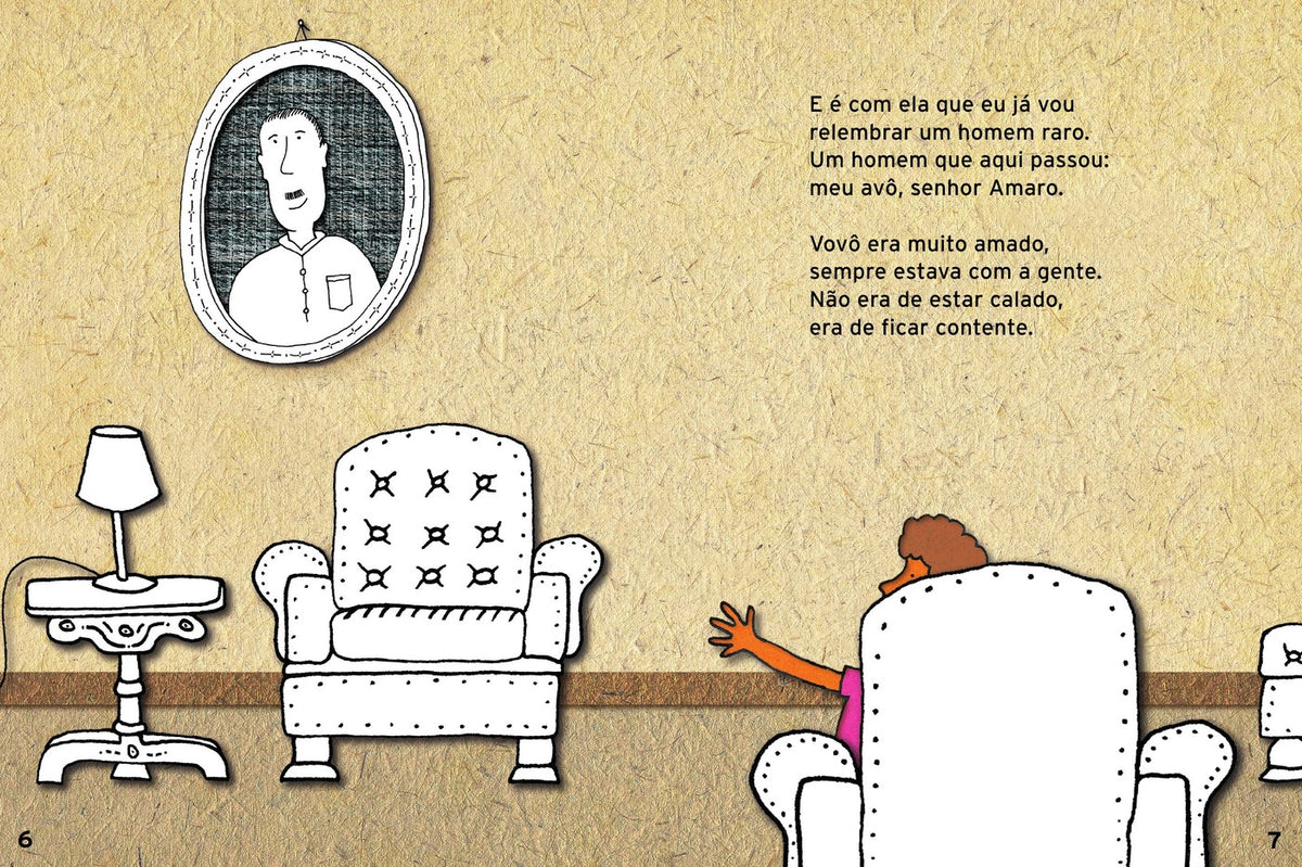 Ilustração do livro O vovô que virou rio