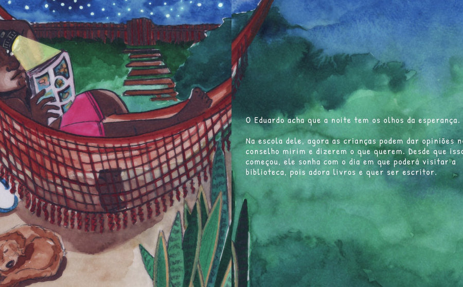 Ilustração do livro Os olhos da noite
