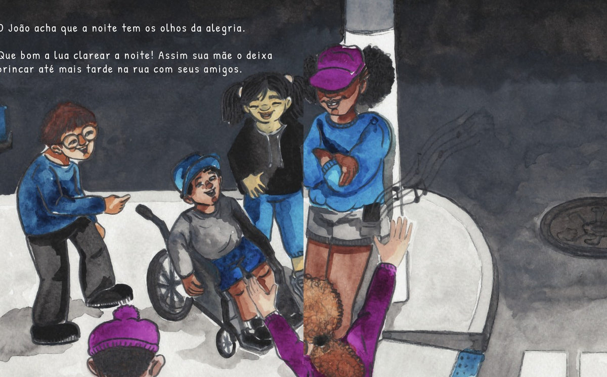 Ilustração do livro Os olhos da noite