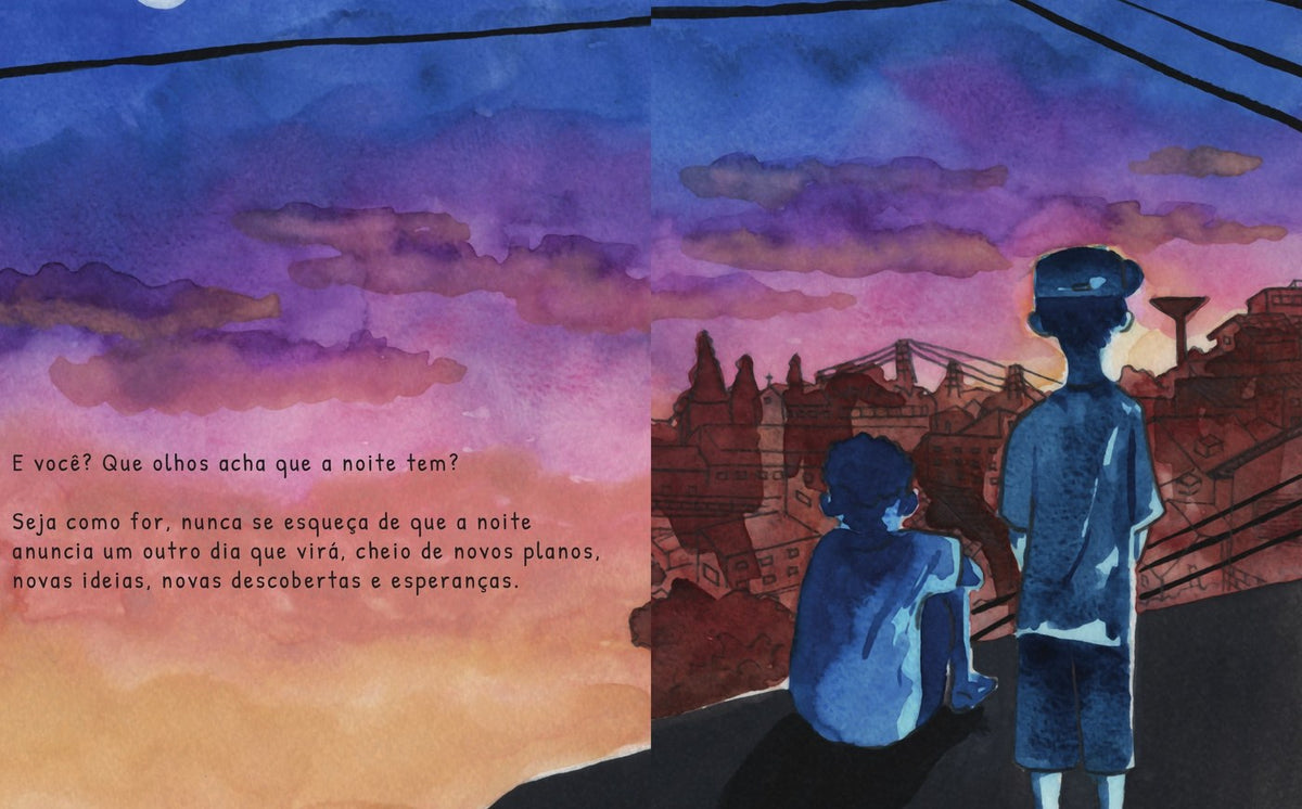 Ilustração do livro Os olhos da noite