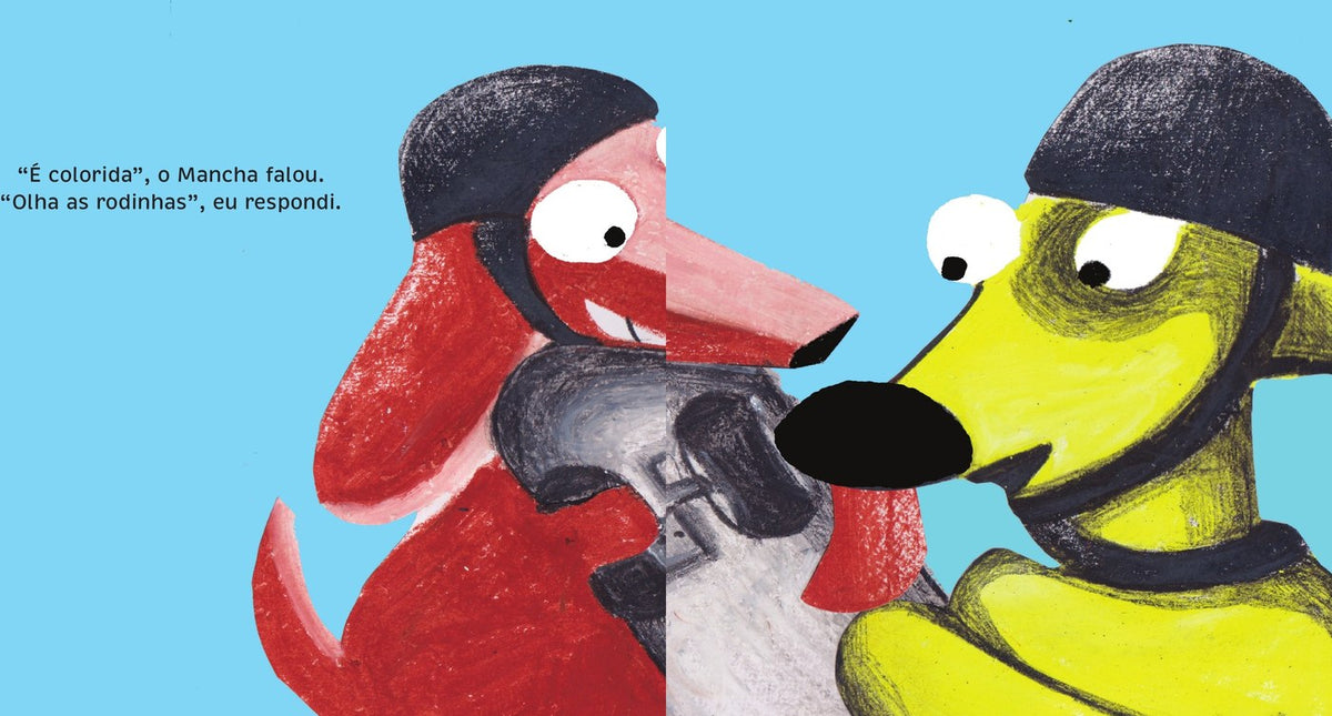 Ilustração do livro Pagode, o cão skatista