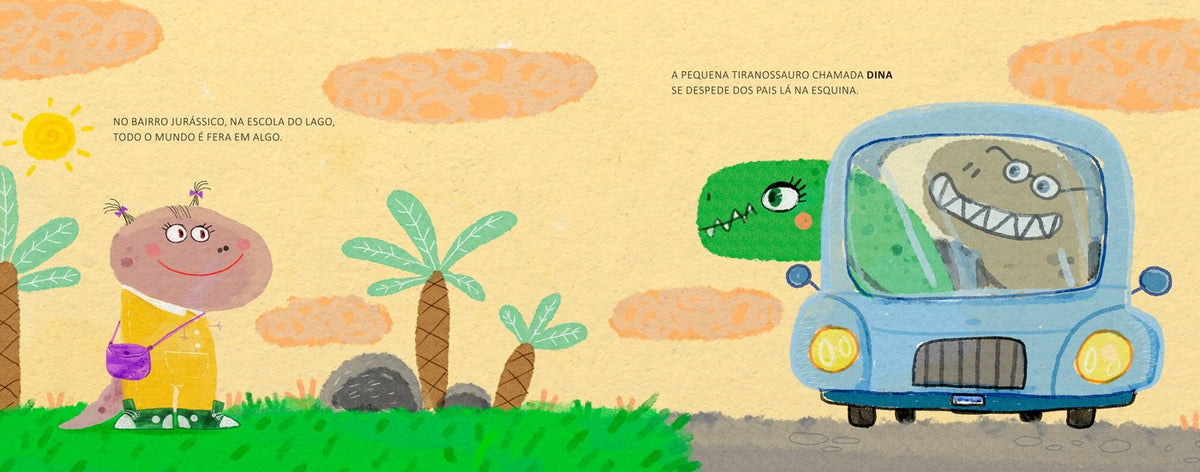 Ilustração do livro Será que Dina é fera?