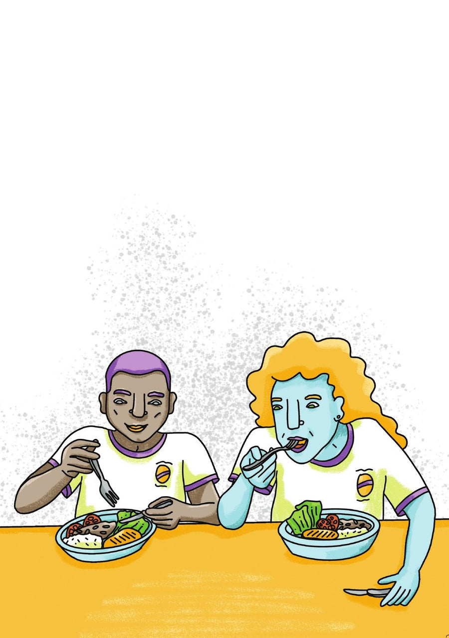 Ilustração do livro Ultra-o-quê? Produtos que imitam comida