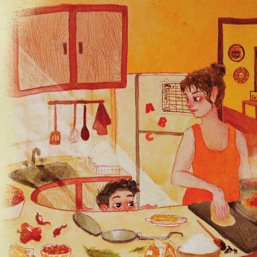 Ilustração do livro Um feijão diferente